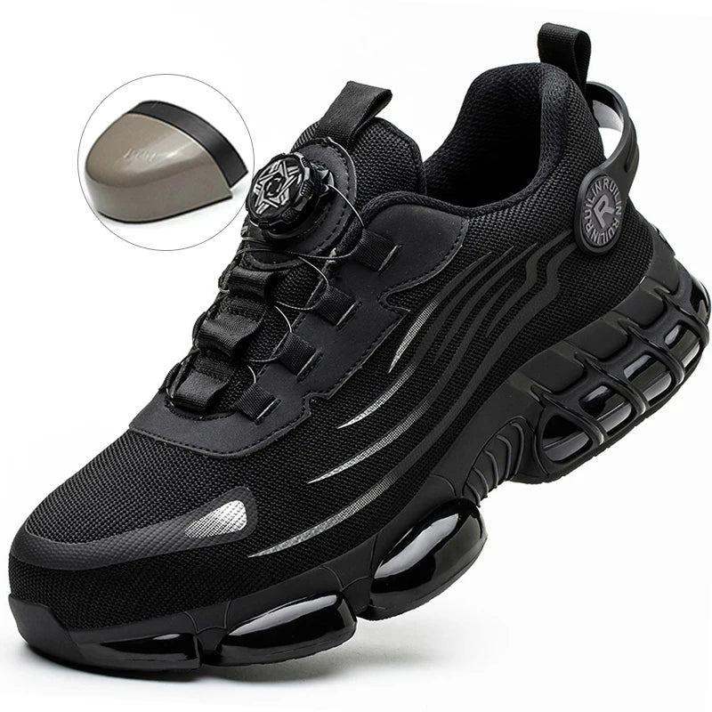 Chaussures de sécurité de protection à bout en acier indestructible, antidérapantes, résistantes à l'abrasion, chaussures de travail pour hommes, baskets résistantes et confortables 