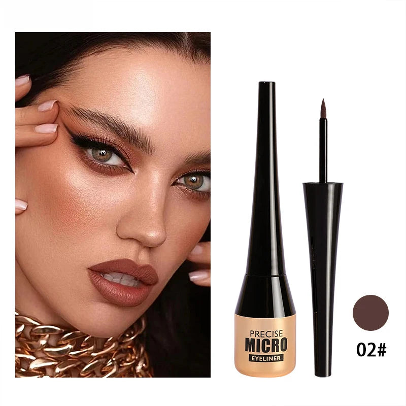 Stylo Eyeliner Waterproof à vaccage Rapide en Continu, Sans Taches, Liquide Ultra Fin, Lisse, Touche, Cosmétiques, 256