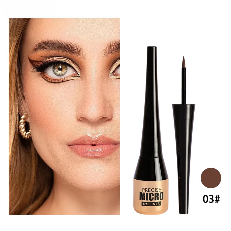 Stylo Eyeliner Waterproof à vaccage Rapide en Continu, Sans Taches, Liquide Ultra Fin, Lisse, Touche, Cosmétiques, 256