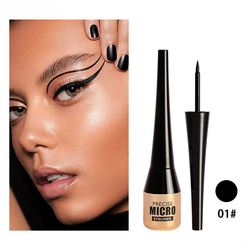 Stylo Eyeliner Waterproof à vaccage Rapide en Continu, Sans Taches, Liquide Ultra Fin, Lisse, Touche, Cosmétiques, 256