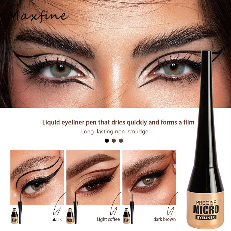 Stylo Eyeliner Waterproof à vaccage Rapide en Continu, Sans Taches, Liquide Ultra Fin, Lisse, Touche, Cosmétiques, 256